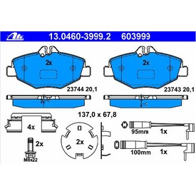 Set placute frana fata ATE 13.0460-3999.2