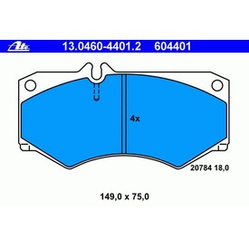 Set placute frana fata ATE 13.0460-4401.2