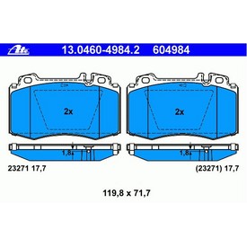 Set placute frana fata ATE 13.0460-4984.2