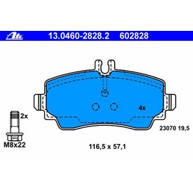 Set placute frana fata ATE 13.0460-2828.2