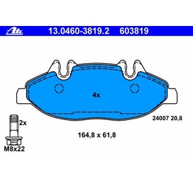 Set placute frana fata ATE 13.0460-3819.2