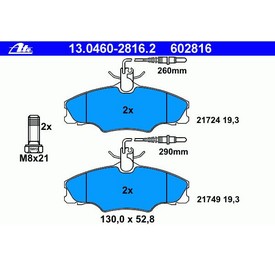 Set placute frana fata ATE 13.0460-2816.2