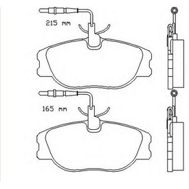 Set placute frana TEXTAR