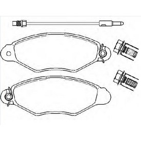 Set placute frana TEXTAR