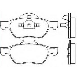 Set placute frana TEXTAR