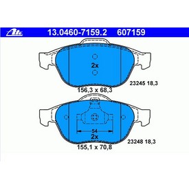Set placute frana fata ATE 13.0460-7159.2