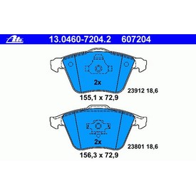 Set placute frana fata ATE 13.0460-7204.2