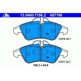 Set placute frana fata ATE 13.0460-7196.2