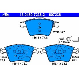 Set placute frana fata ATE 13.0460-7236.2