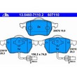Set placute frana fata ATE 13.0460-7110.2