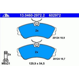 Set placute frana fata ATE 13.0460-2972.2
