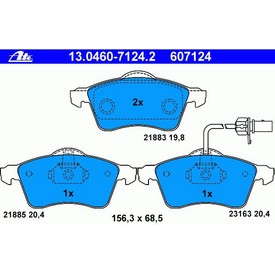 Set placute frana fata ATE 13.0460-7124.2