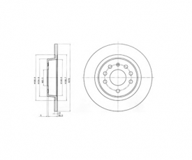 Set 2 discuri frana spate DELPHI BG3731