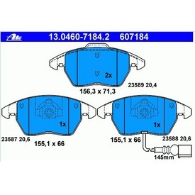 Set placute frana fata ATE 13.0460-7184.2