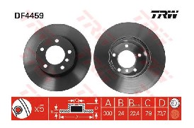 Set discuri frana fata TRW DF4459