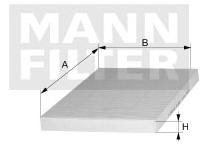 Filtru polen carbon activ MANN CUK2622