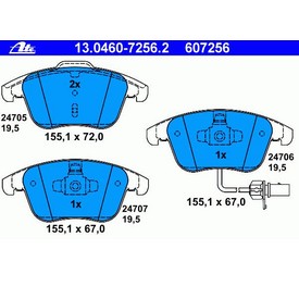 Set placute frana fata ATE 13.0460-7256.2
