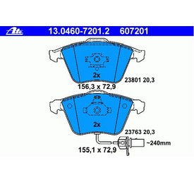 Set placute frana fata ATE 13.0460-7201.2