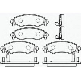 Set placute frana TEXTAR