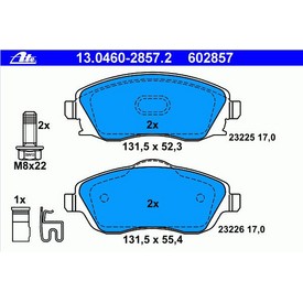 Set placute frana fata ATE 13.0460-2857.2