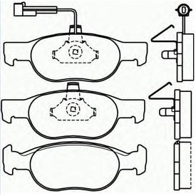 Set placute frana TEXTAR