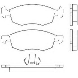Set placute frana TEXTAR