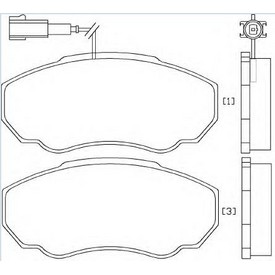 Set placute frana TEXTAR