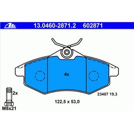 Set placute frana fata ATE 13.0460-2871.2