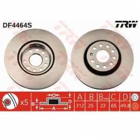 Set discuri frana fata TRW DF4464S