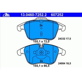 Set placute frana fata ATE 13.0460-7252.2