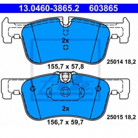 Set placute frana fata ATE 13.0460-3865.2