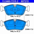 Set placute frana fata ATE 13.0460-7215.2