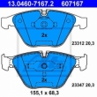 Set placute frana fata ATE 13.0460-7167.2