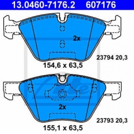 Set placute frana fata ATE 13.0460-7176.2