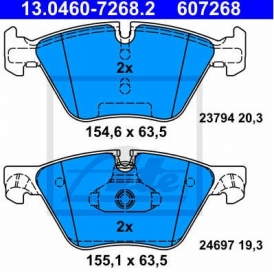 Set placute frana fata ATE 13.0460-7268.2