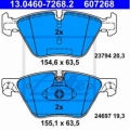 Set placute frana fata ATE 13.0460-7268.2