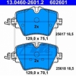 Set placute frana fata ATE 13.0460-2601.2