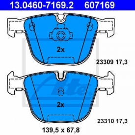 Set placute frana spate ATE 13.0460-7169.2