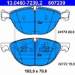 Set placute frana fata ATE 13.0460-7239.2