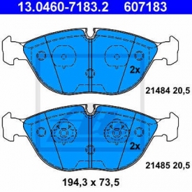 Set placute frana fata ATE 13.0460-7183.2