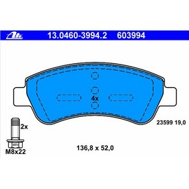 Set placute frana fata ATE 13.0460-3994.2