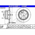 Set 2 discuri frana spate ATE 24.0110-0287.1
