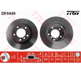 Set discuri frana fata TRW DF4449