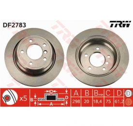 Set discuri frana spate TRW DF2783
