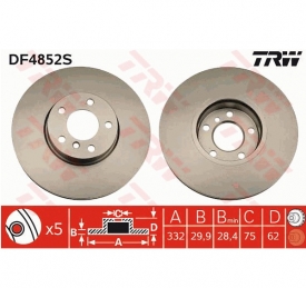 Set discuri frana fata TRW DF4852S