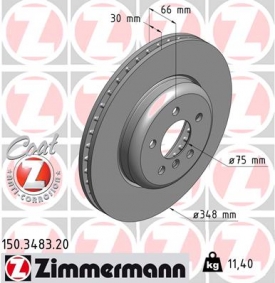 Set discuri frana fata Zimmermann 150.3483.20