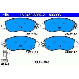 Set placute frana fata ATE 13.0460-3993.2