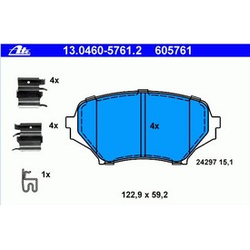 Set placute frana fata ATE 13.0460-5761.2