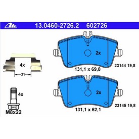 Set placute frana fata ATE 13.0460-2726.2